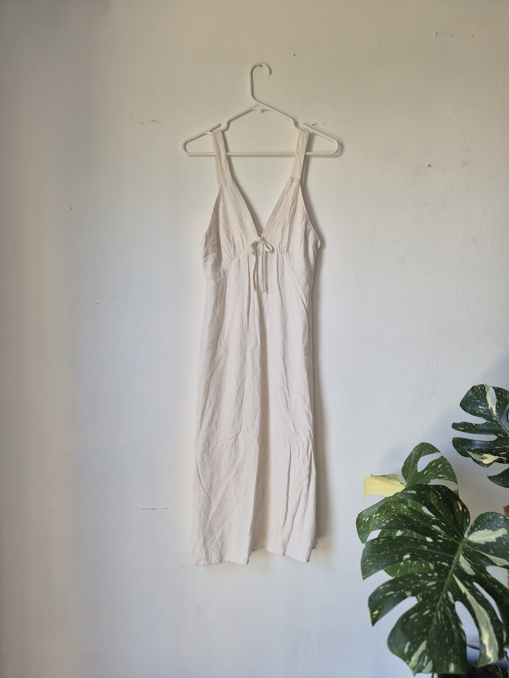Light Pink Tie-Front Sundress